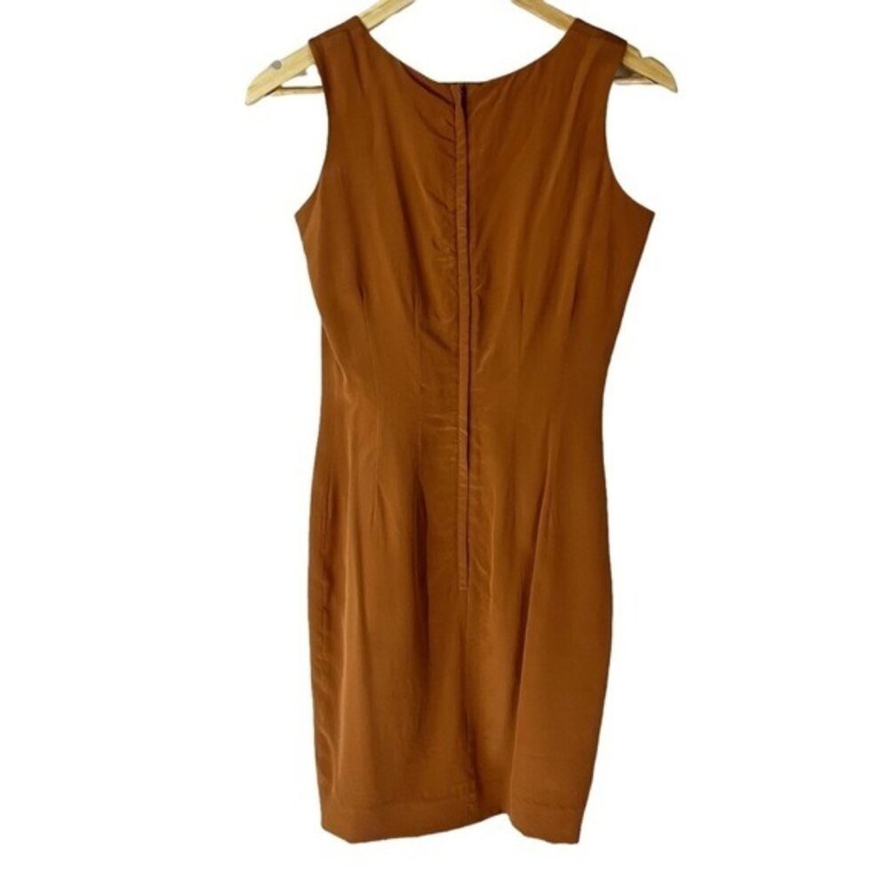 Vintage Hugo Buscati Milano Sheath Sleeveless Dress‎ 100% Silk 4 Minimalist - Picture 2 of 4
